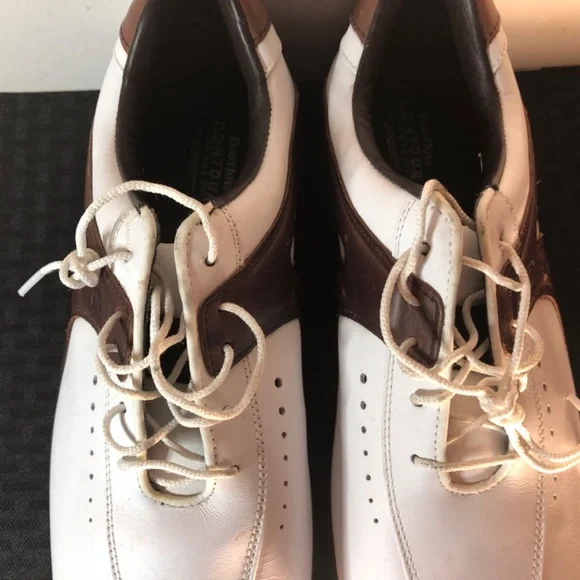 FootJoy Contour Series Mens Sz 11.5 Saddle  Soft Spikes Golf Shoes - Picture 6 of 16